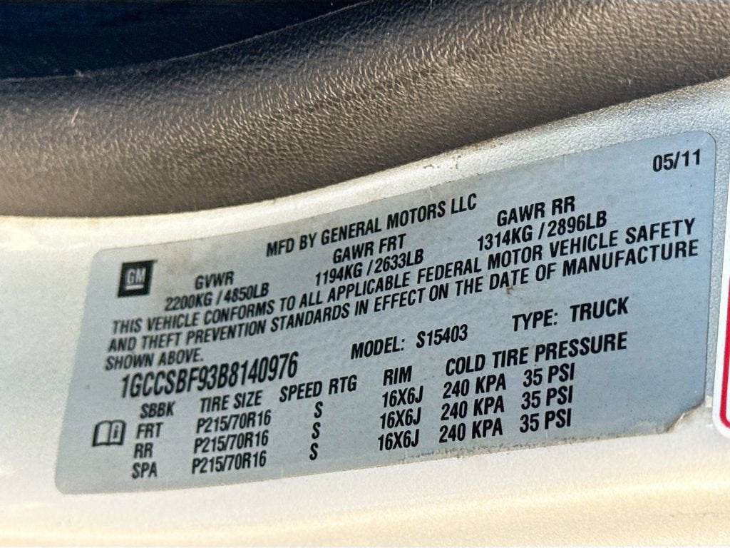 2011 Chevrolet Colorado Work Truck