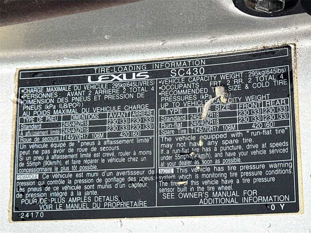 2002 Lexus SC 430 