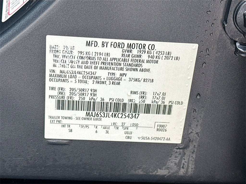 2019 Ford EcoSport SES