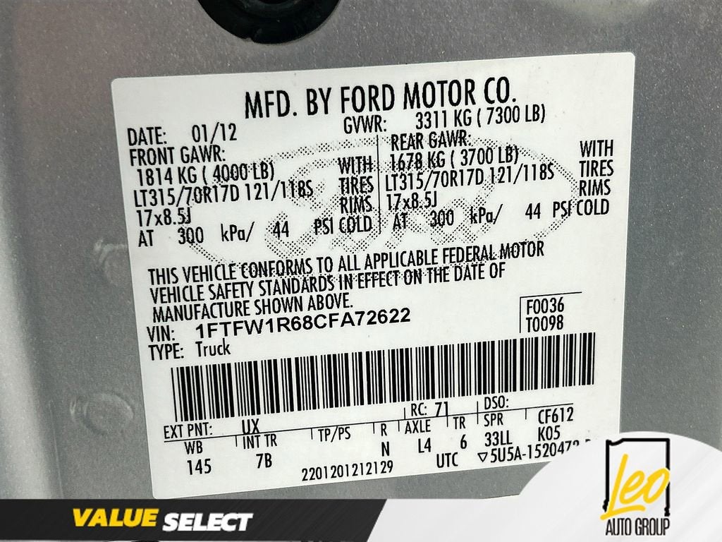 2012 Ford F-150 SVT Raptor