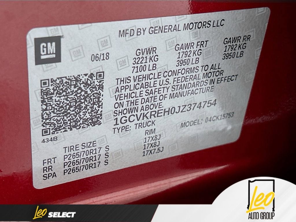 2018 Chevrolet Silverado 1500 LT