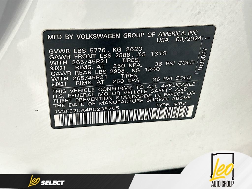 2024 Volkswagen Atlas Cross Sport 2.0T SEL Premium R-Line