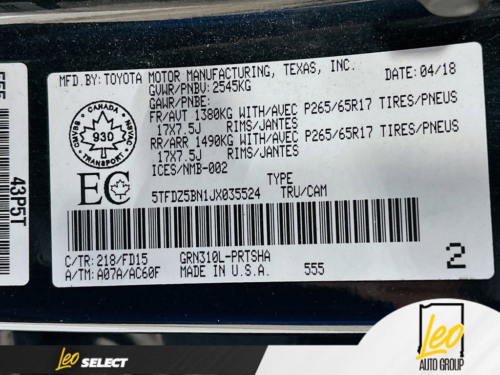 2018 Toyota Tacoma SR5